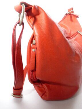 New Florence Leather Market red soft Italian leather handbag